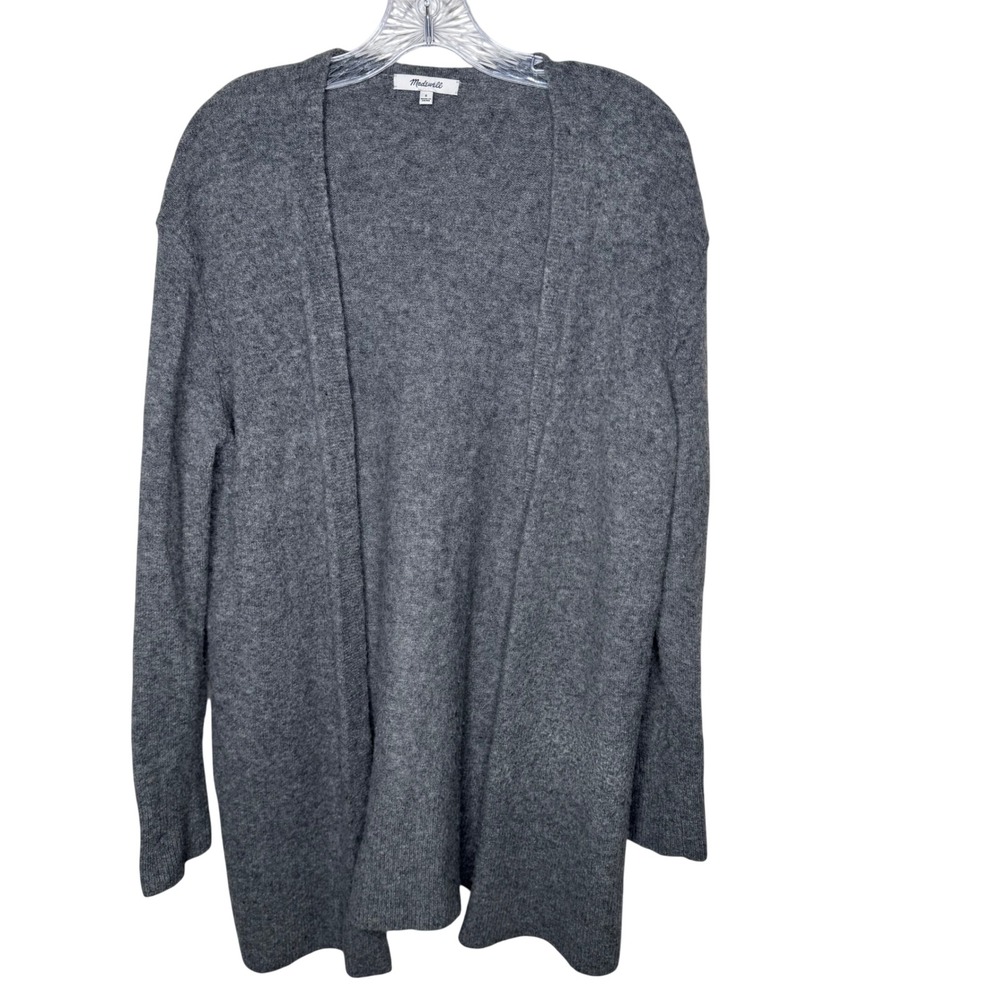 Madewell‎ Gray Knit Long Cardigan Sweater Open Size S Wool Alpaca Blend